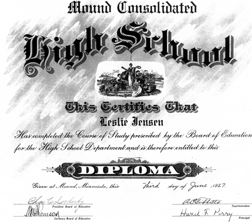 1927 MCHS diploma 